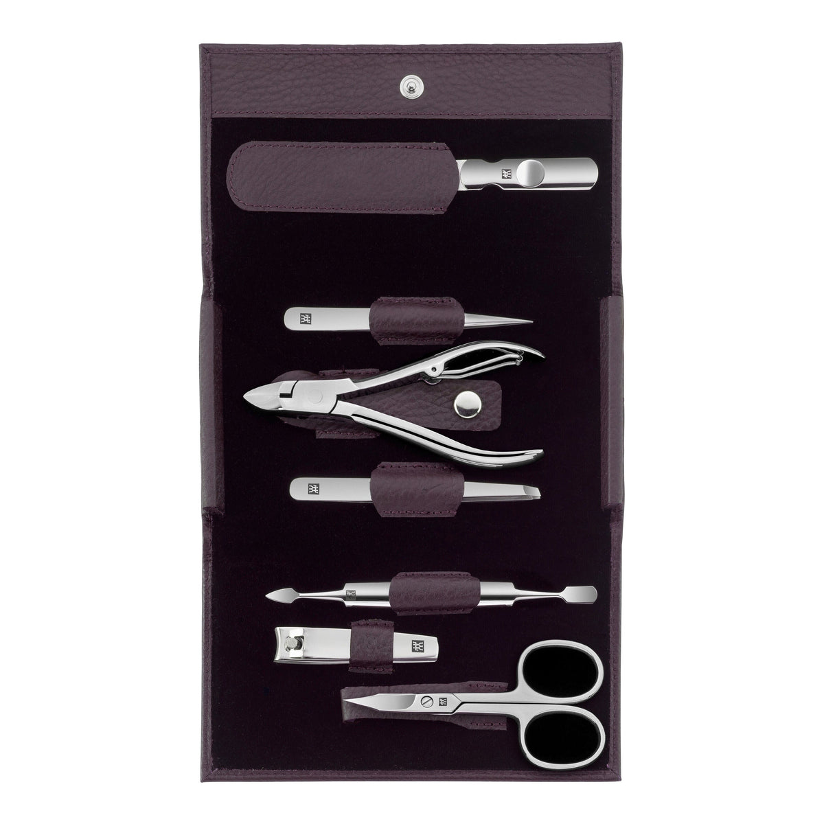 ZWILLING CLASSIC 7-pc, Leather Manicure Pedicure Set With Nail Clippers