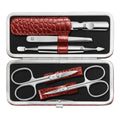 ZWILLING CLASSIC 5-pc, Red, Leather, Manicure Pedicure Set With Nail Scissors