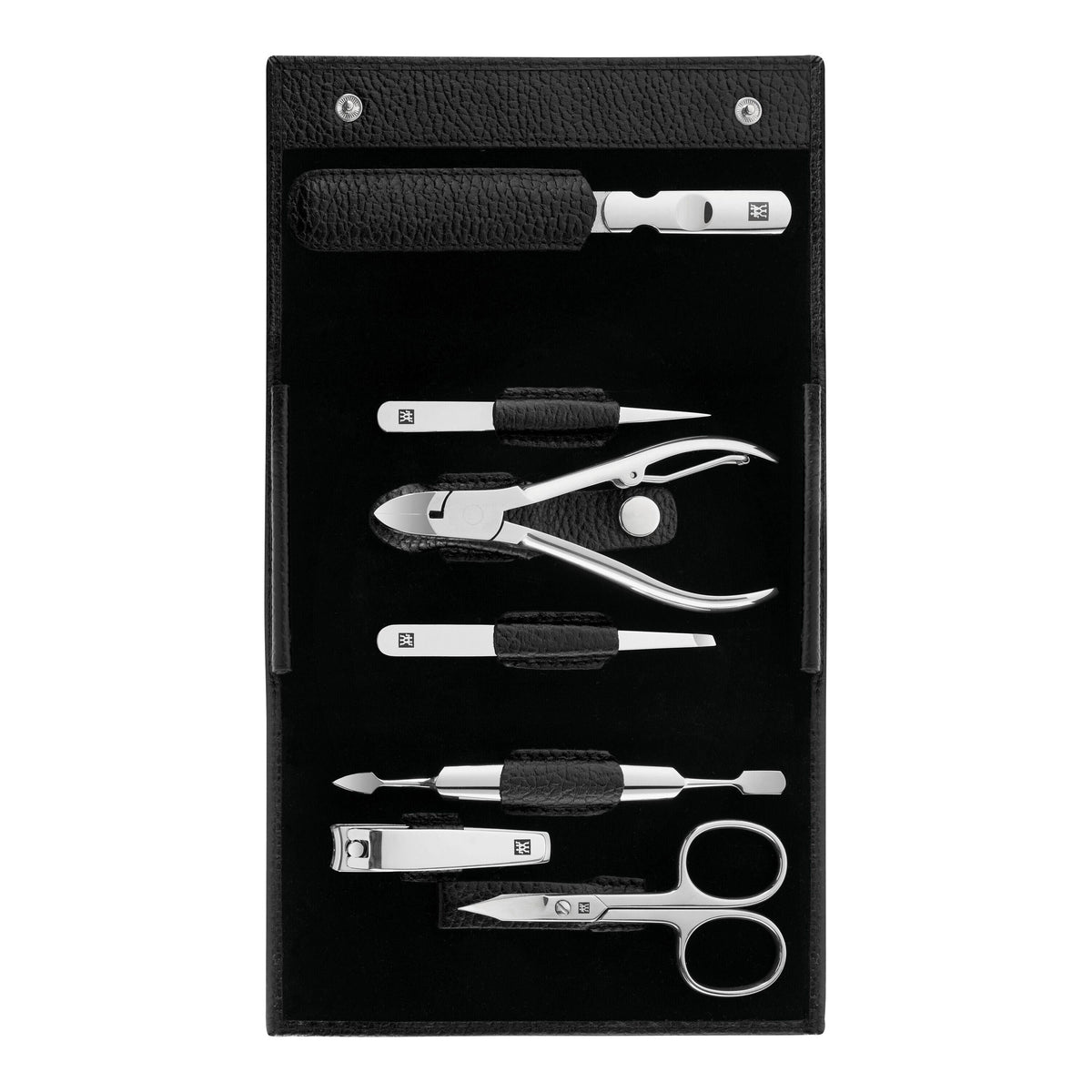 ZWILLING CLASSIC 7-pc, Leather Manicure Pedicure Set With Nail Clippers