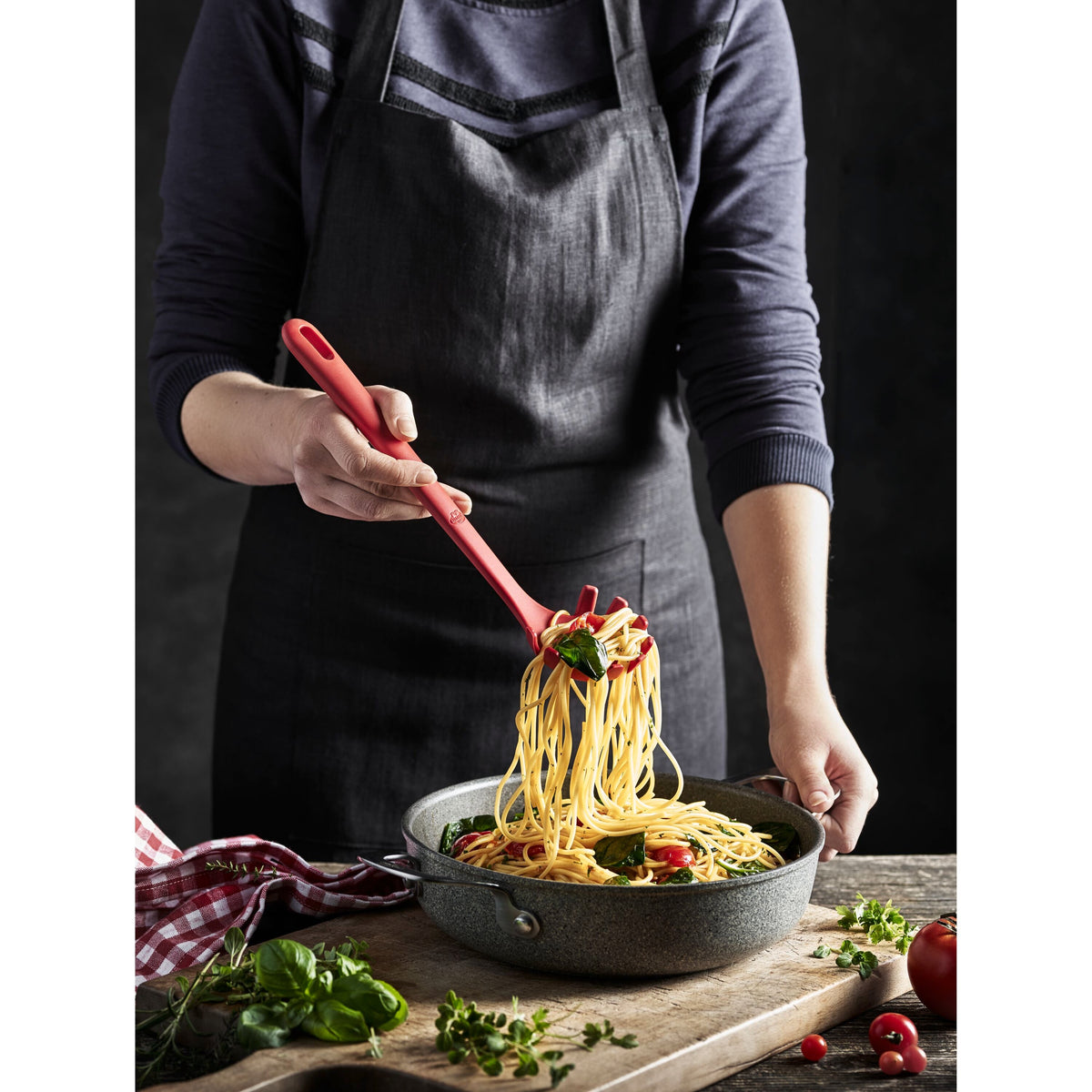 BALLARINI Rosso Silicone, Spaghetti Spoon