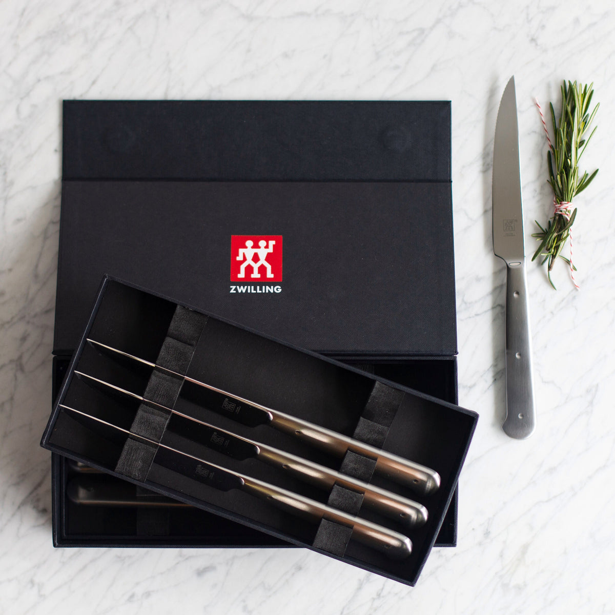 ZWILLING Steak Sets 8-pc, 18/10 Stainless Steel Porterhouse Steak Knife Set In Black Presentation Box