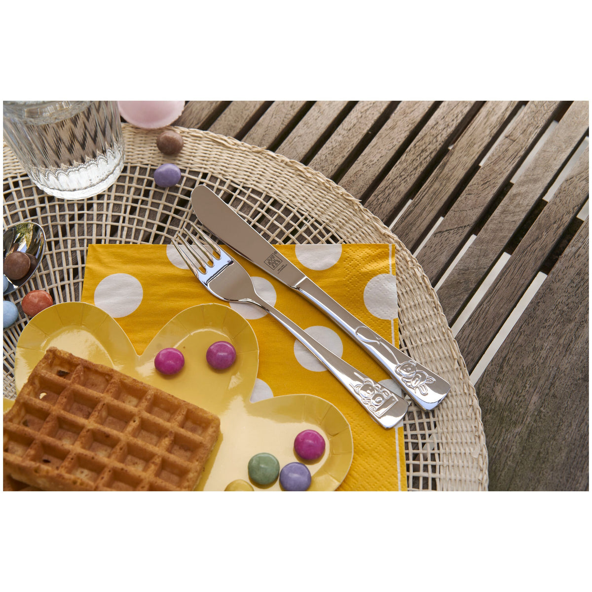 ZWILLING Kids Flatware & Dinnerware 4-pc TWIN Kids Teddy Flatware Set, 18/10 Stainless Steel