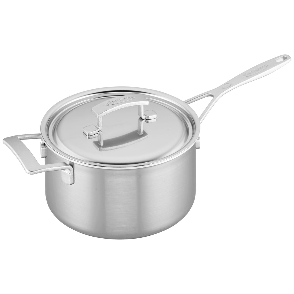 Demeyere Industry 5 4.25 qt Sauce Pan With Lid, 18/10 Stainless Steel