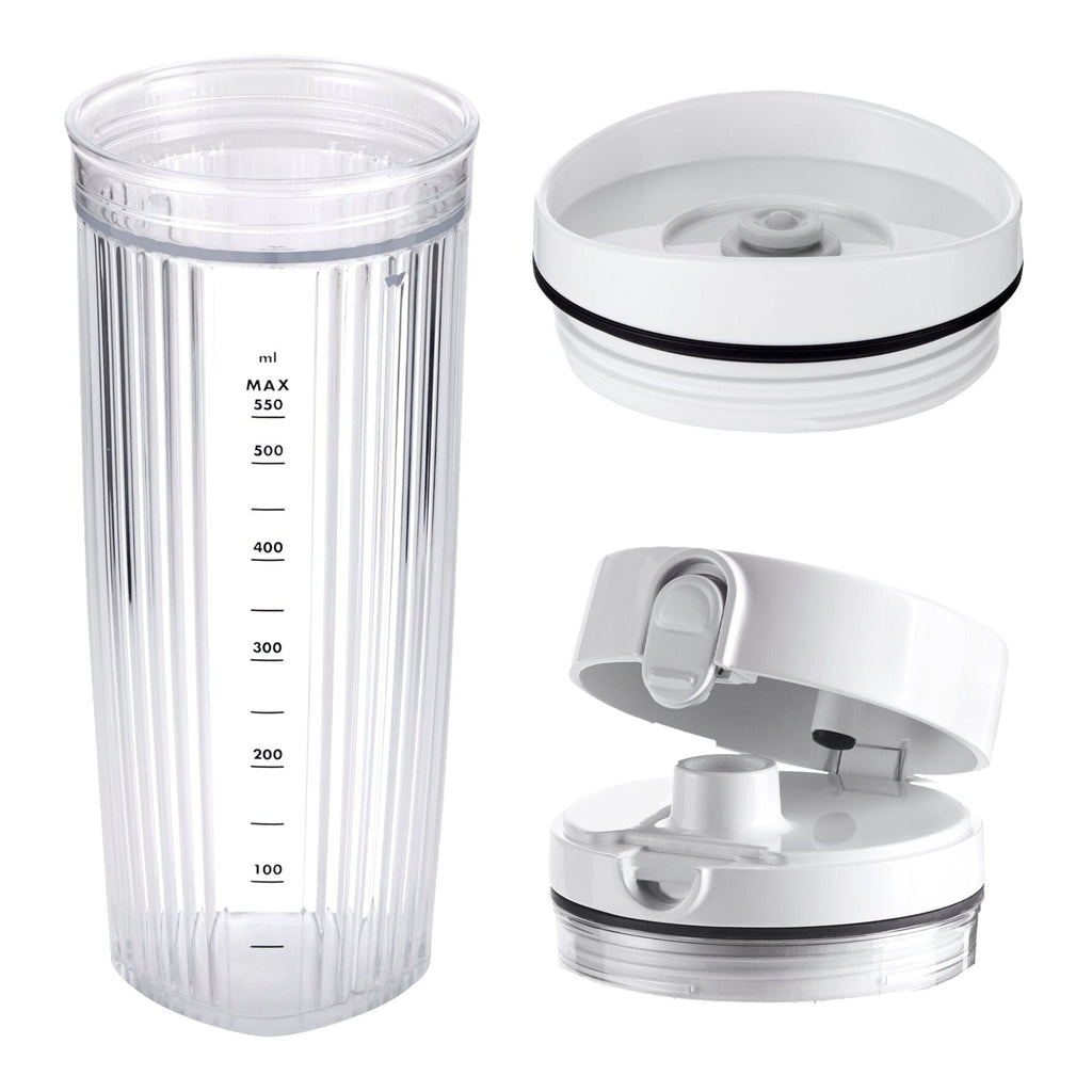 ZWILLING Enfinigy Personal Blender Jar With Drinking Lid And Vacuum Lid