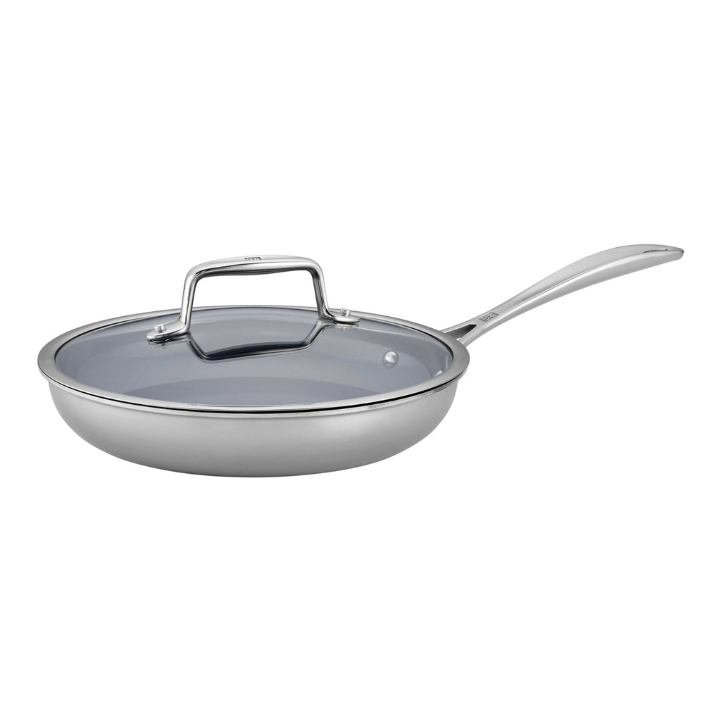 ZWILLING Clad CFX 2-pc, Stainless Steel, Ceramic Coating, Non-stick, Fry Pan With Lid Set