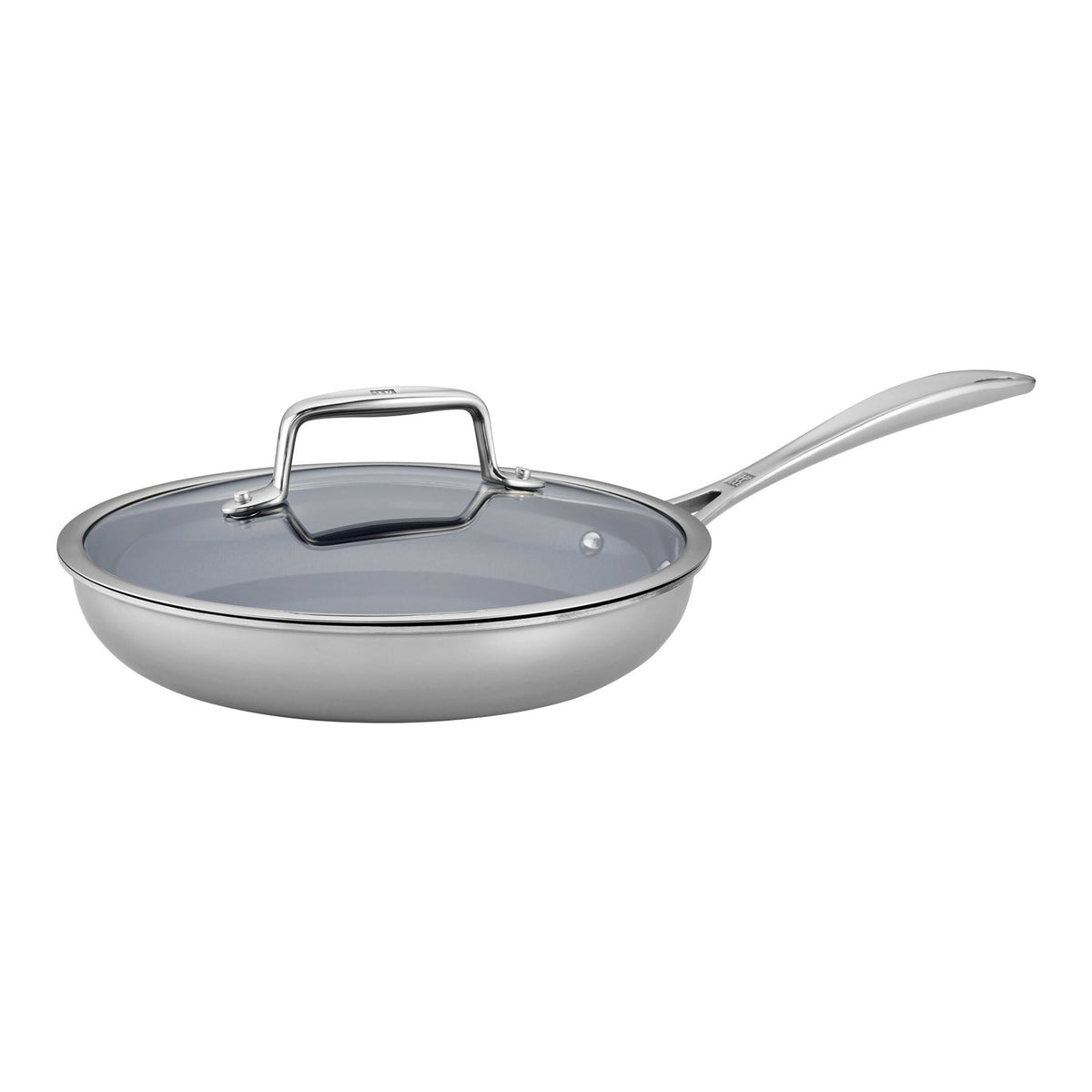 ZWILLING Clad CFX 2-pc, Stainless Steel, Ceramic Coating, Non-stick, Fry Pan With Lid Set