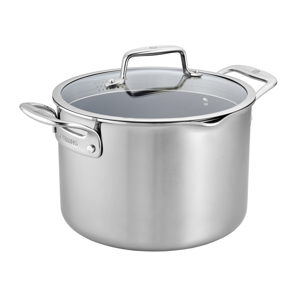 ZWILLING Clad CFX 8 qt, Ceramic Coating, Non-stick, Stainless Steel Stock Pot
