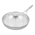 Demeyere Industry 5 11-inch, 18/10 Stainless Steel, Frying Pan With Glass Lid