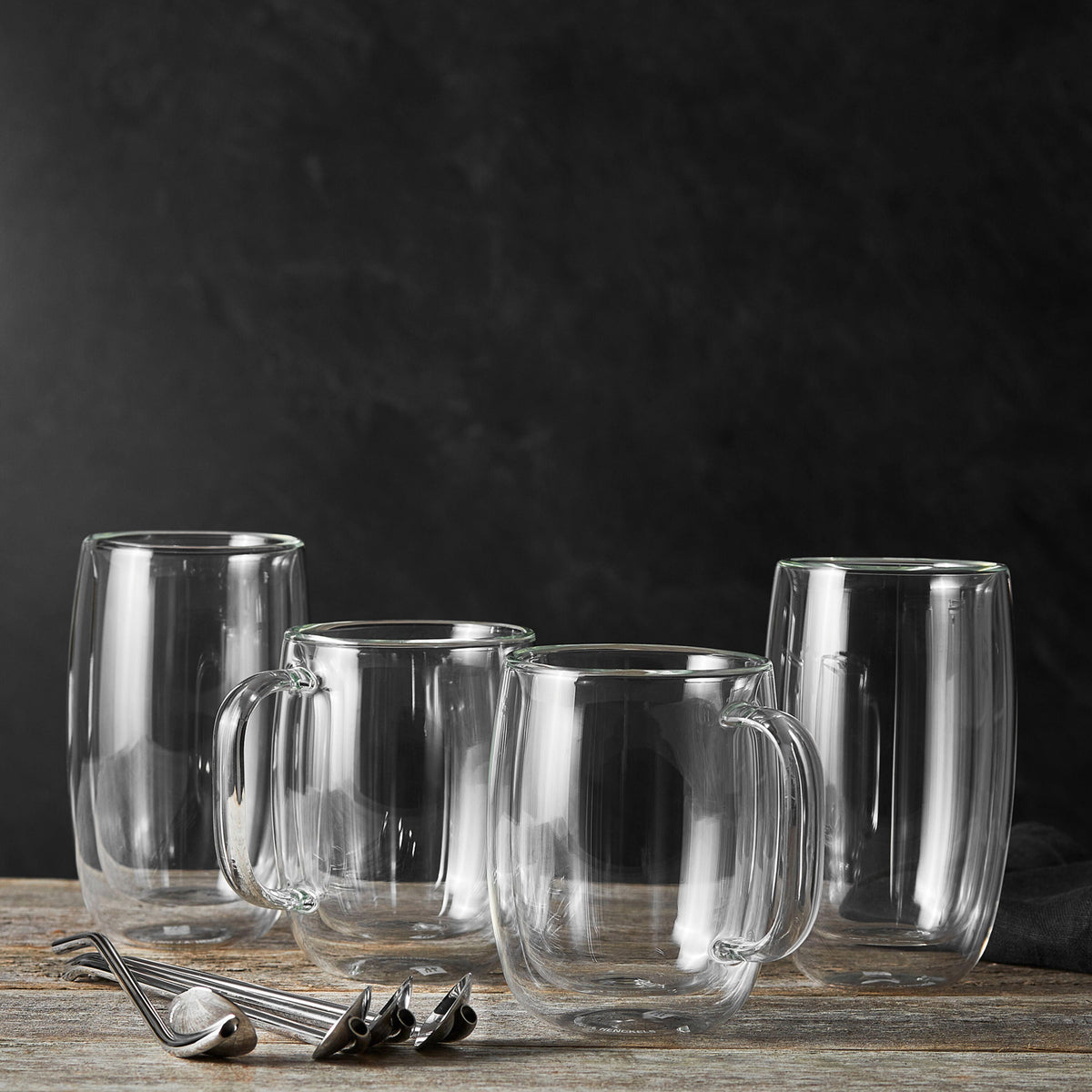 ZWILLING Sorrento Double Wall Glassware 9-pc Coffee And Beverage Set