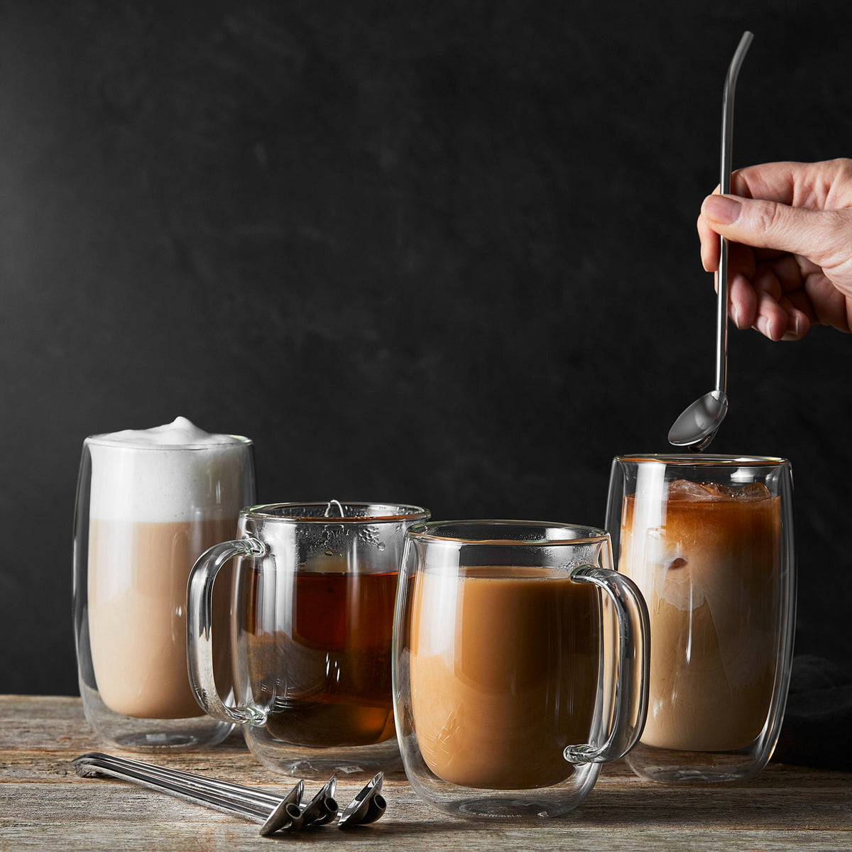 ZWILLING Sorrento Double Wall Glassware 9-pc Coffee And Beverage Set
