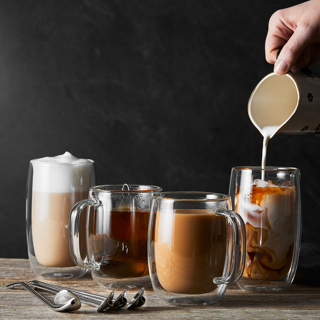 ZWILLING Sorrento Double Wall Glassware 9-pc Coffee And Beverage Set