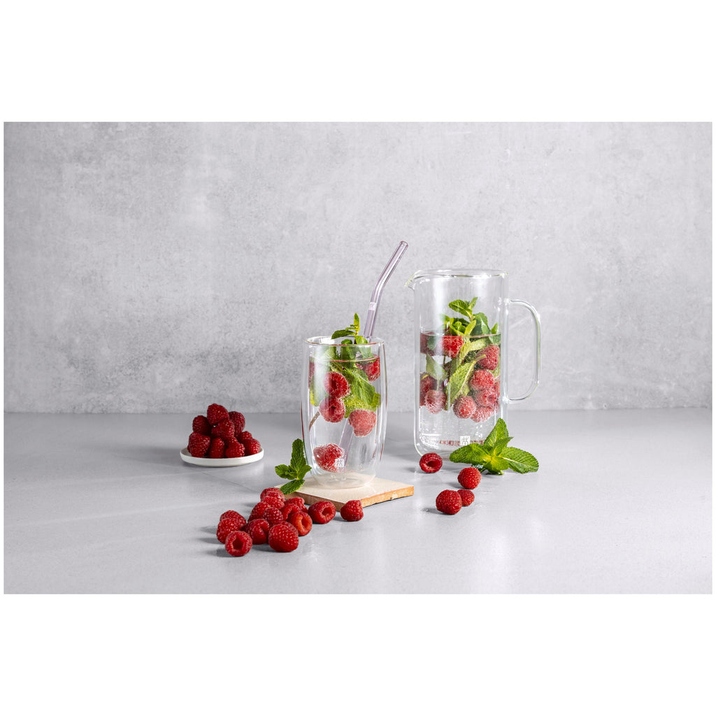 ZWILLING Sorrento Glassware Glass Straw - Clear - Bent Set