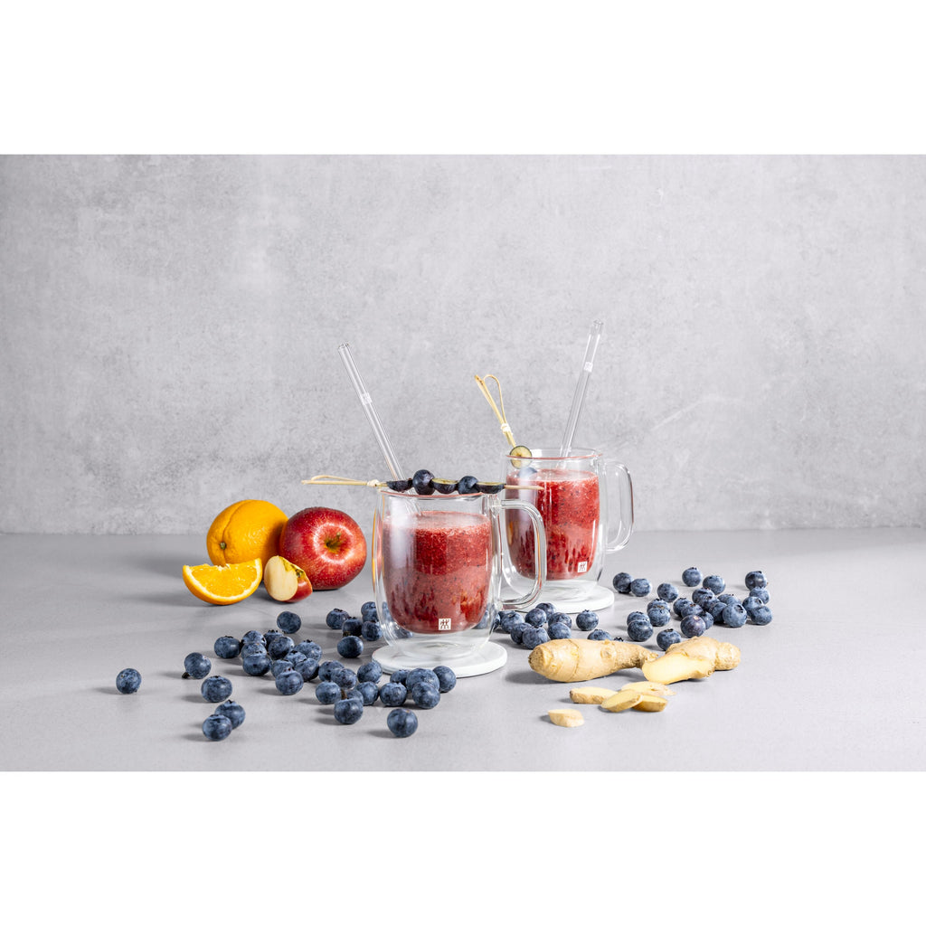 ZWILLING Sorrento Glassware Glass Straw - Clear - Straight Set