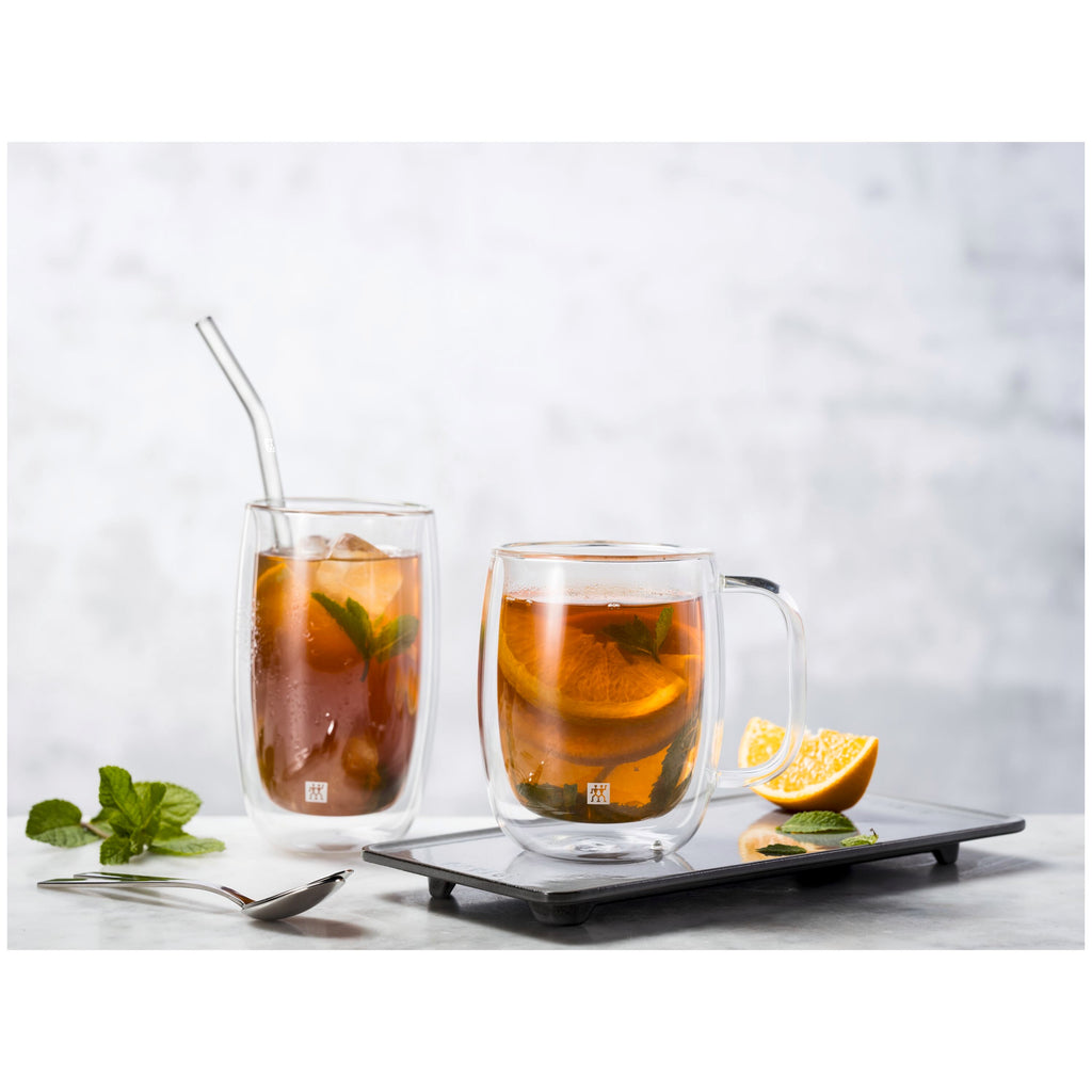 ZWILLING Sorrento Glassware Glass Straw - Clear - Bent Set