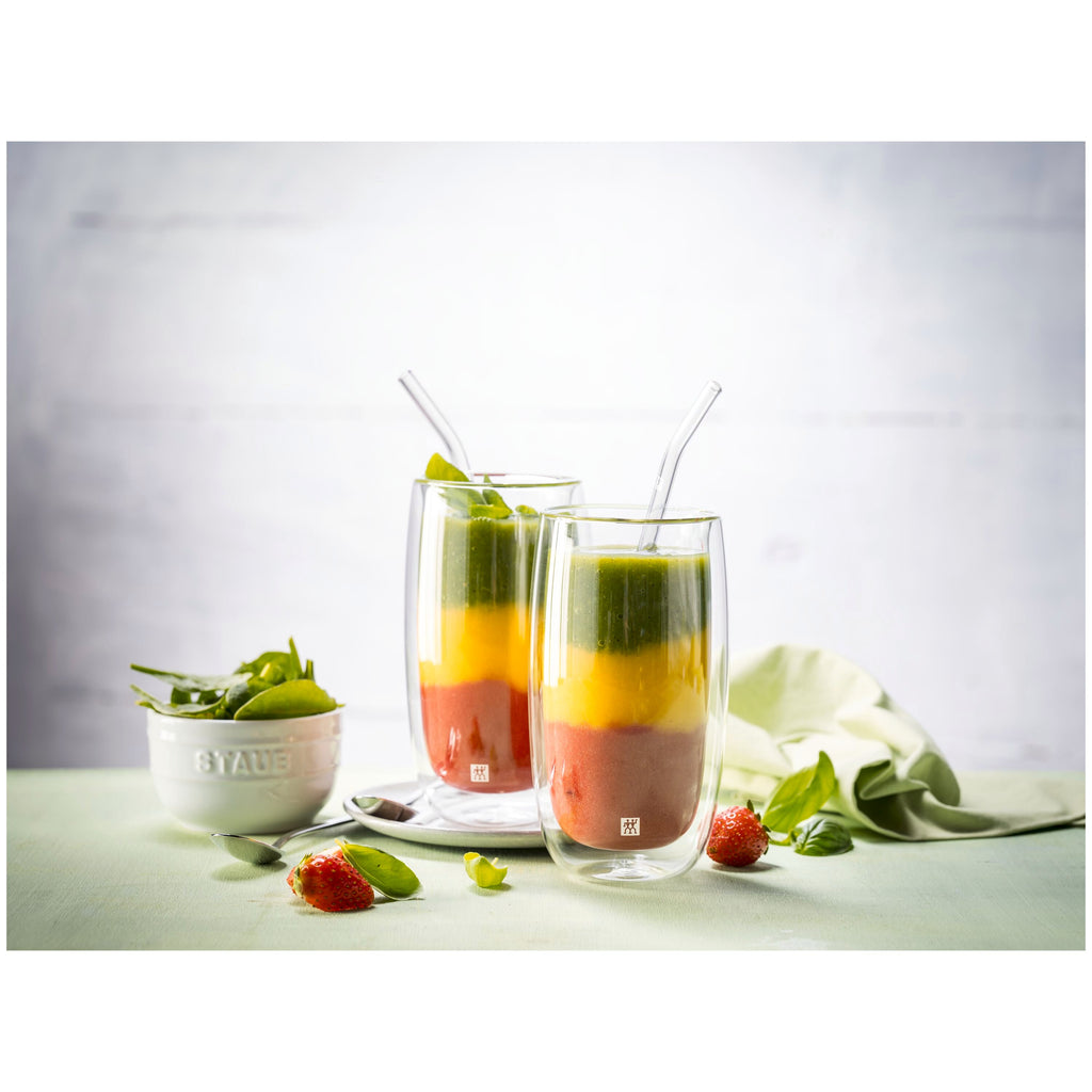 ZWILLING Sorrento Glassware Glass Straw - Clear - Bent Set