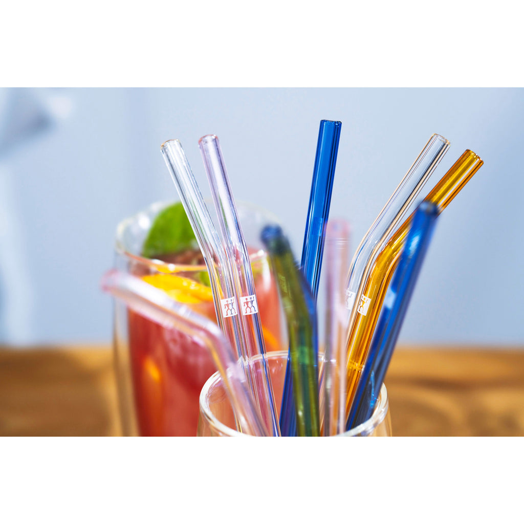ZWILLING Sorrento Glassware Glass Straw - Clear - Bent Set