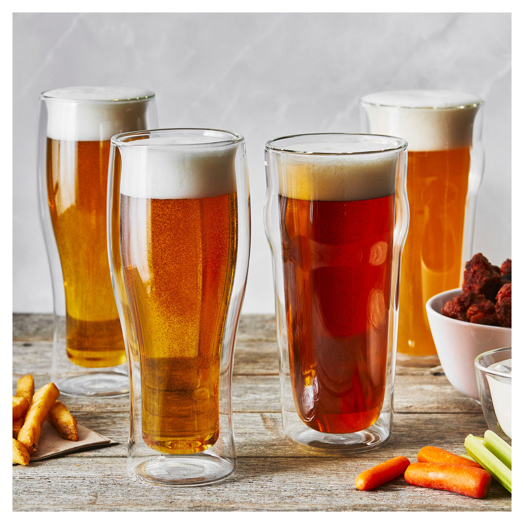 ZWILLING Sorrento Double Wall Glassware 4-pc, Beer Glass Set