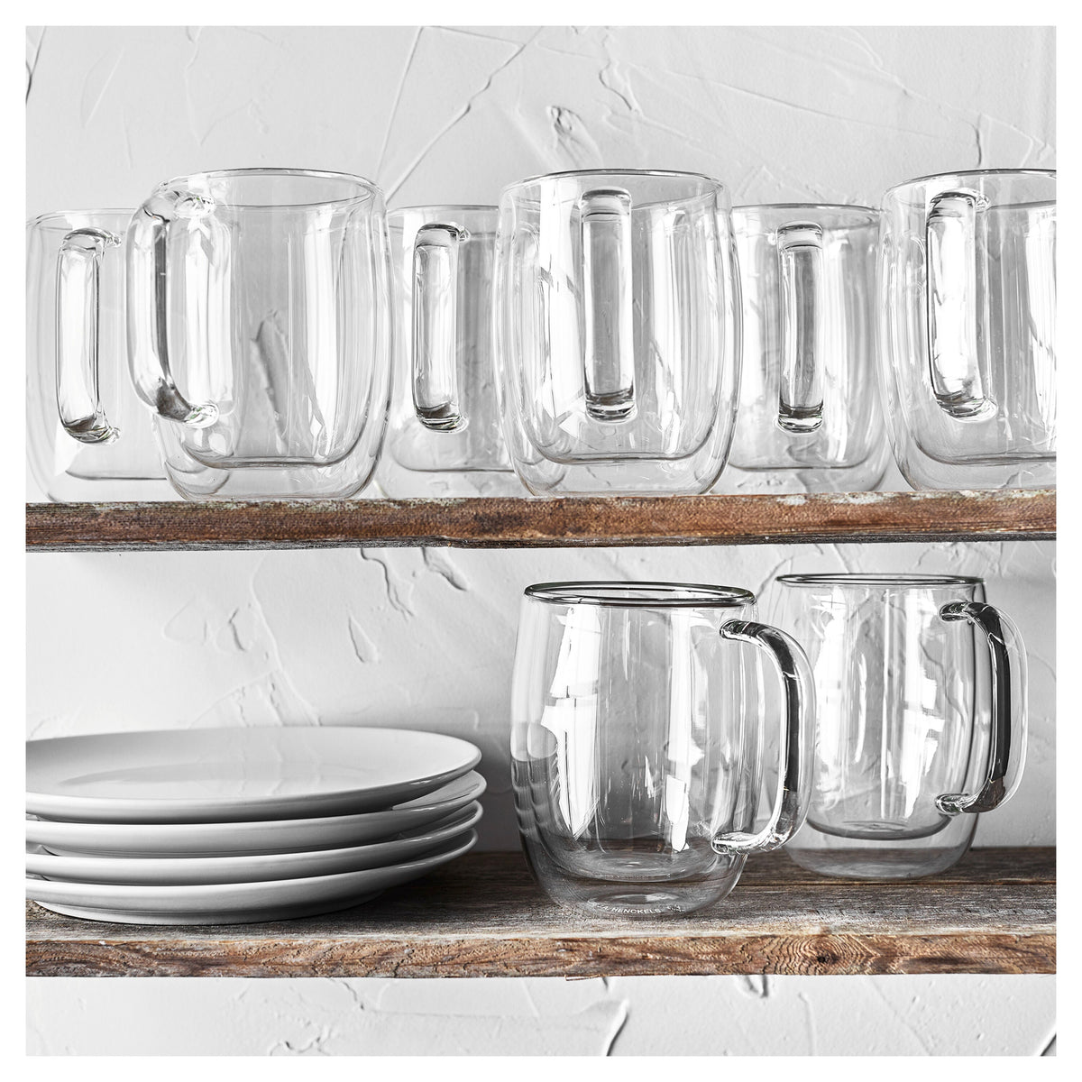 ZWILLING Sorrento Plus Double Wall Glassware 12-oz-/-8-pc Coffee Glass Mug Set