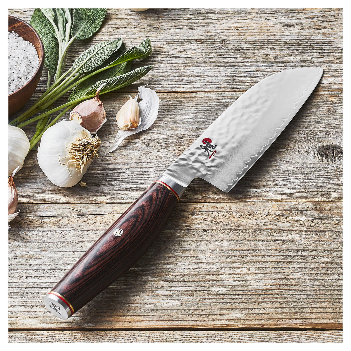 MIYABI Artisan 7-inch, Fine Edge Santoku Knife