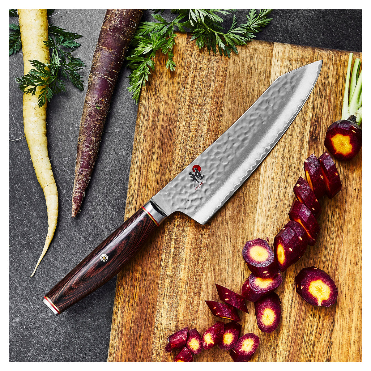 MIYABI Artisan 7-inch Rocking Santoku, Fine Edge