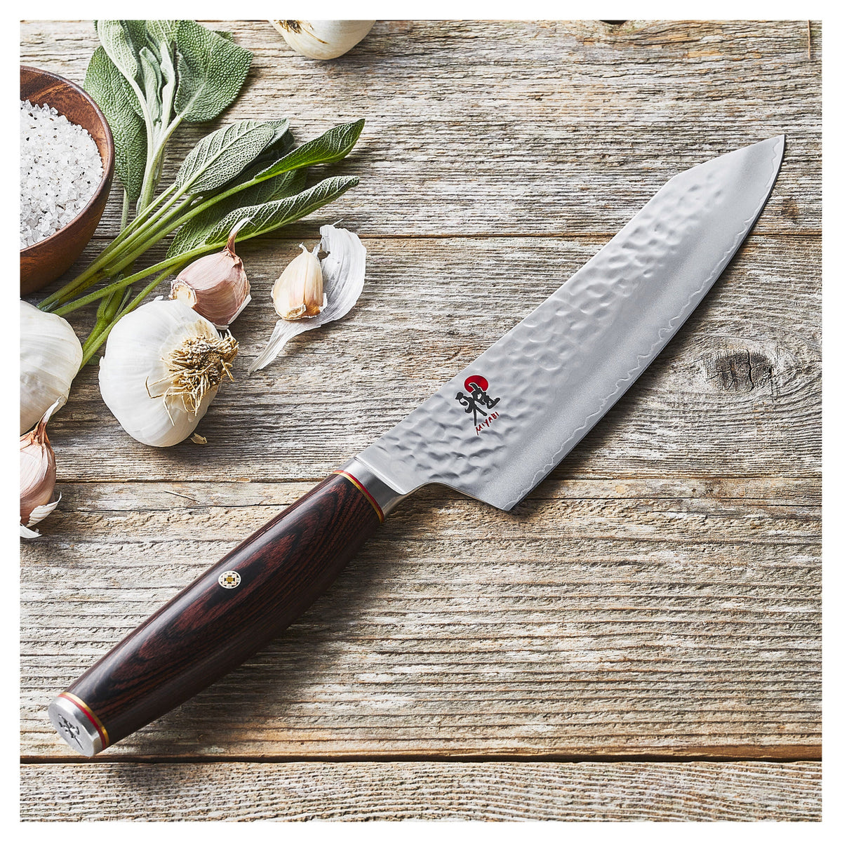 MIYABI Artisan 7-inch Rocking Santoku, Fine Edge