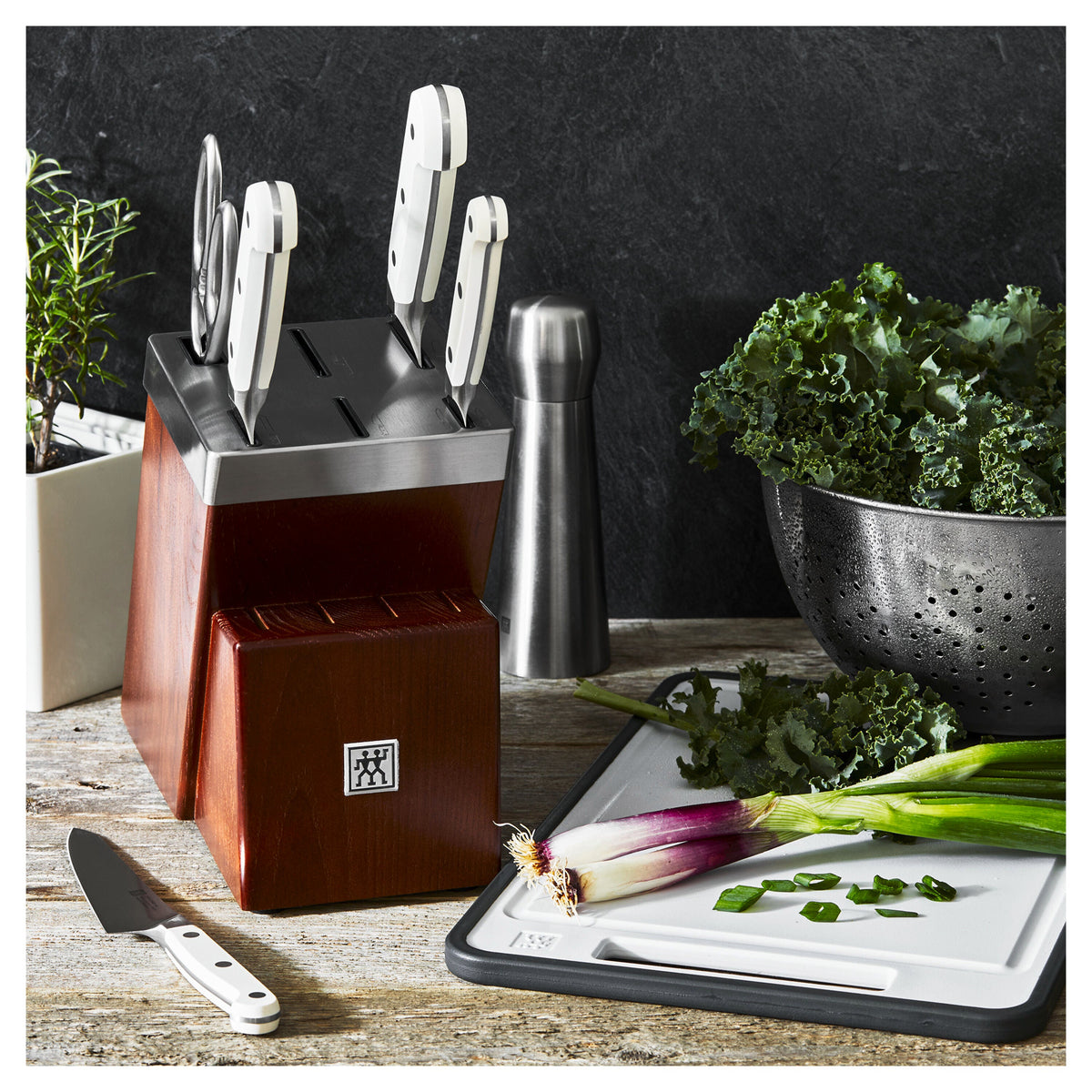 ZWILLING Pro le blanc 7-pc, Self Sharpening Knife Block Set