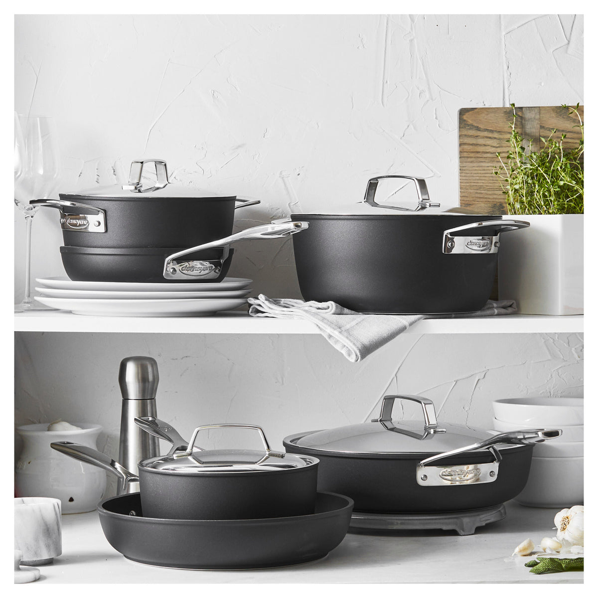 Demeyere Alu Pro 5 10-pc, Aluminum, Aluminum Nonstick Cookware Set