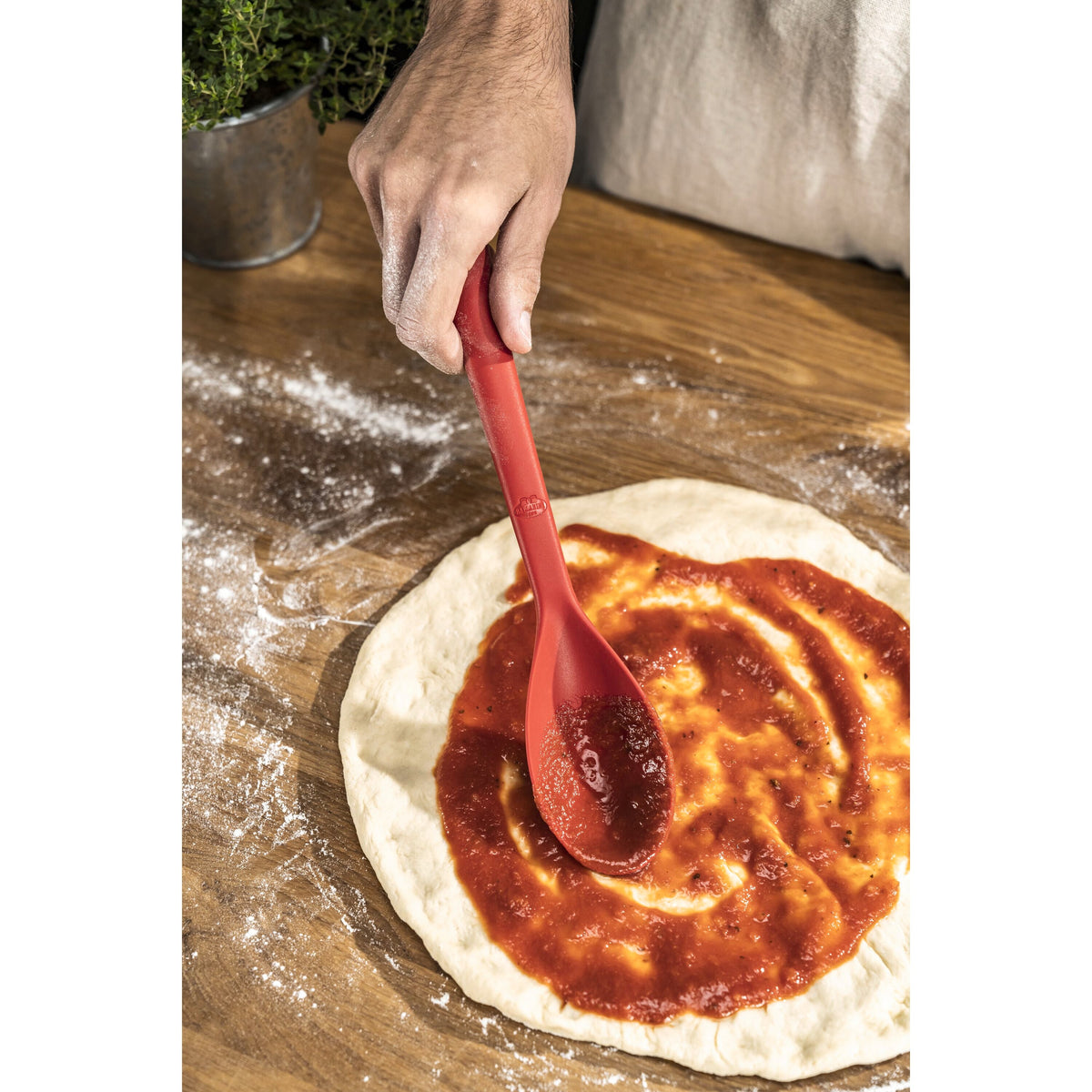 BALLARINI Rosso 12.25 inch, Silicone, Cooking Spoon