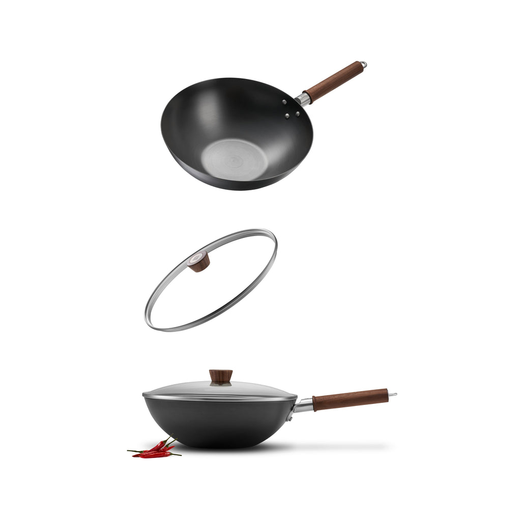 ZWILLING Dragon 12-inch, Carbon Steel, Wok With Lid