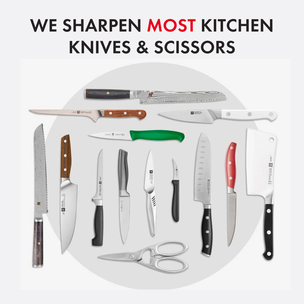 ZWILLING Sharpening Service Knife Aid Professional Knife Sharpening by Mail