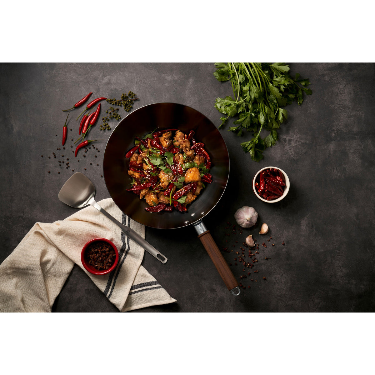 ZWILLING Dragon 12-inch, Carbon Steel, Wok With Lid