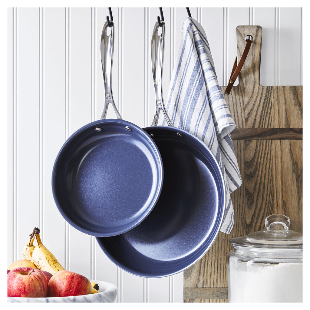 ZWILLING Clad CFX 2-pc, Stainless Steel, Ceramic Coating, Non-stick, Frying Pan Set