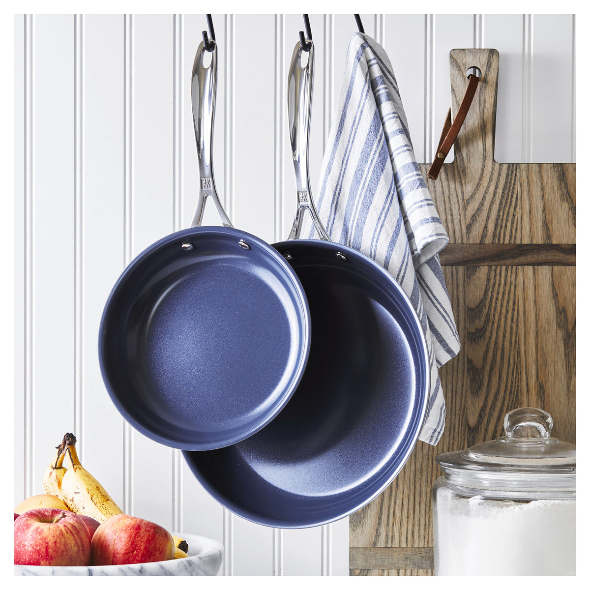 ZWILLING Clad CFX 2-pc, Stainless Steel, Ceramic Coating, Non-stick, Frying Pan Set