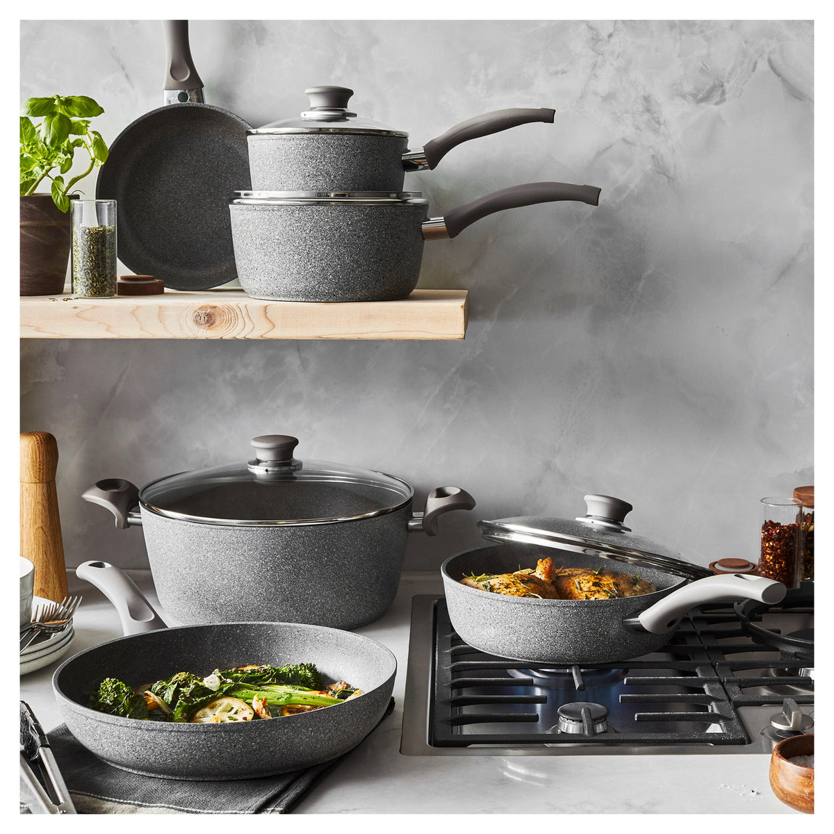 BALLARINI Modena 10-pc, Non-stick, Pots And Pans Set