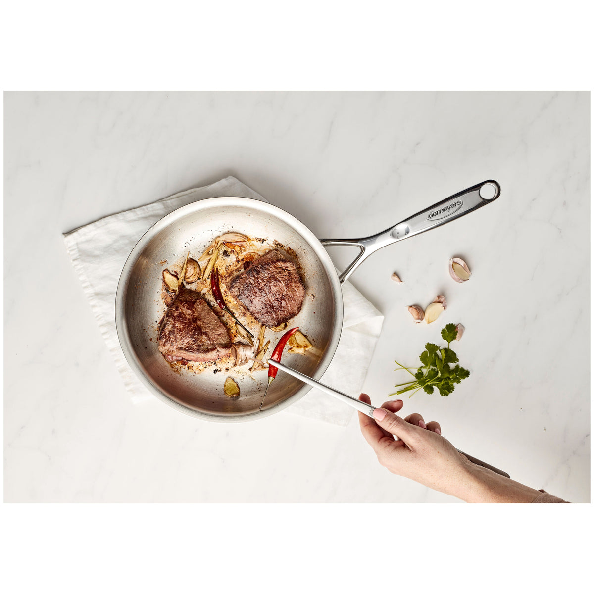 Demeyere Proline 7 8-inch, 18/10 Stainless Steel, Frying Pan