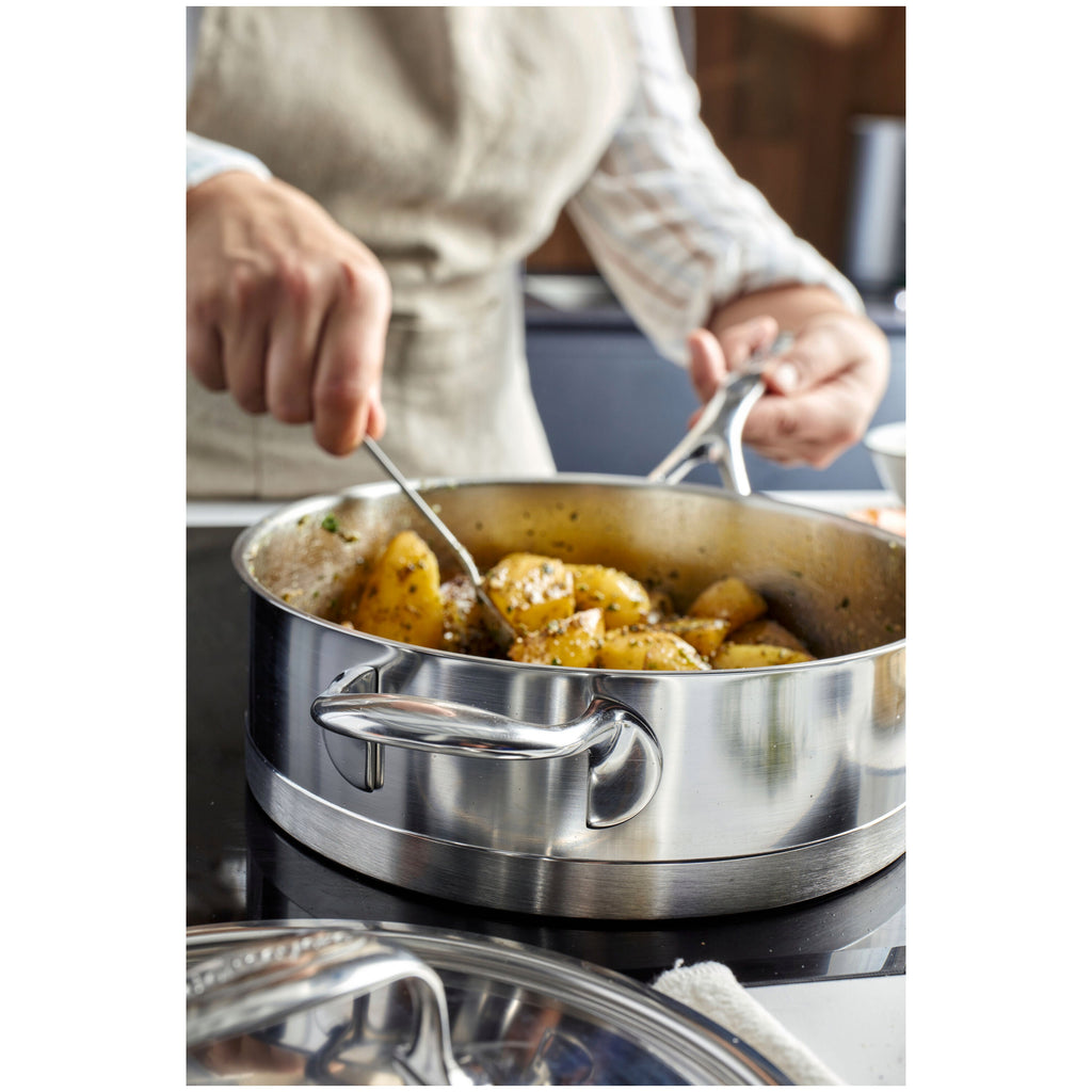 Demeyere Atlantis 3 qt Sauté Pan With Helper Handle And Lid, 18/10 Stainless Steel