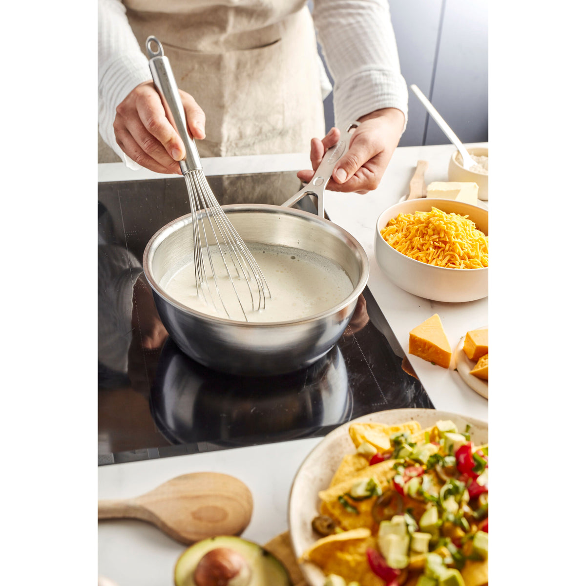 Demeyere Industry 5 2 qt Saucier, 18/10 Stainless Steel