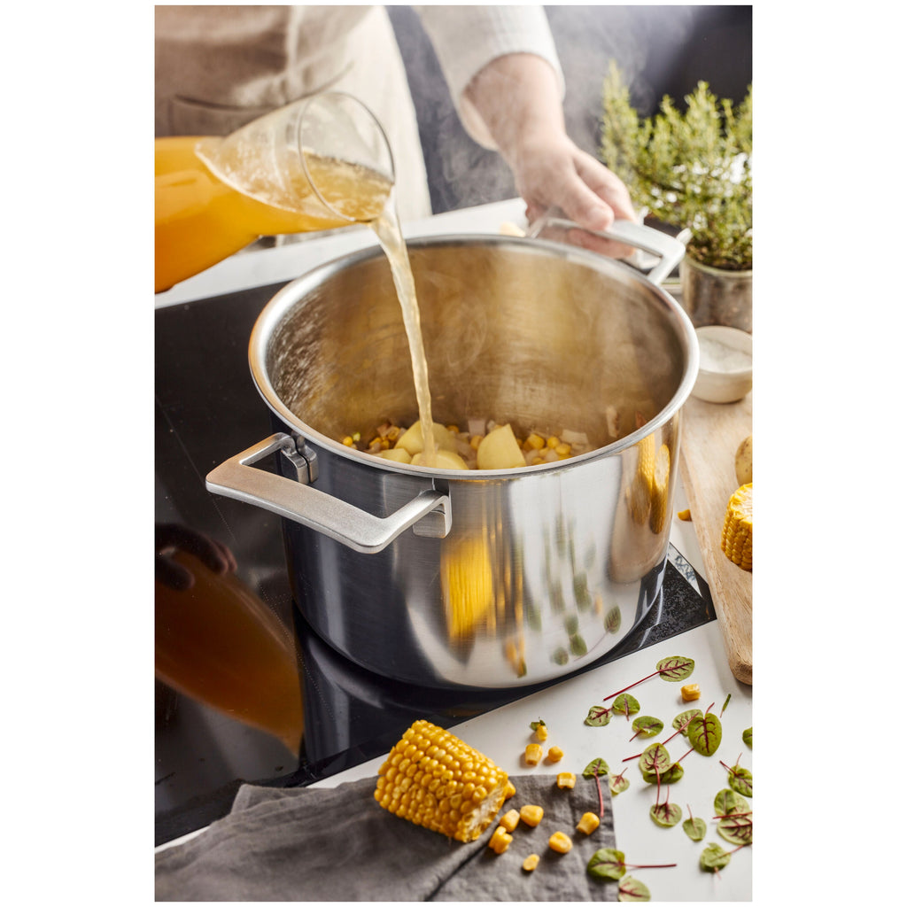 Demeyere Industry 5 8.5 qt Stock Pot With Lid, 18/10 Stainless Steel