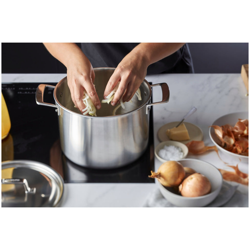 Demeyere Essential 5 8 qt Stock Pot, 18/10 Stainless Steel