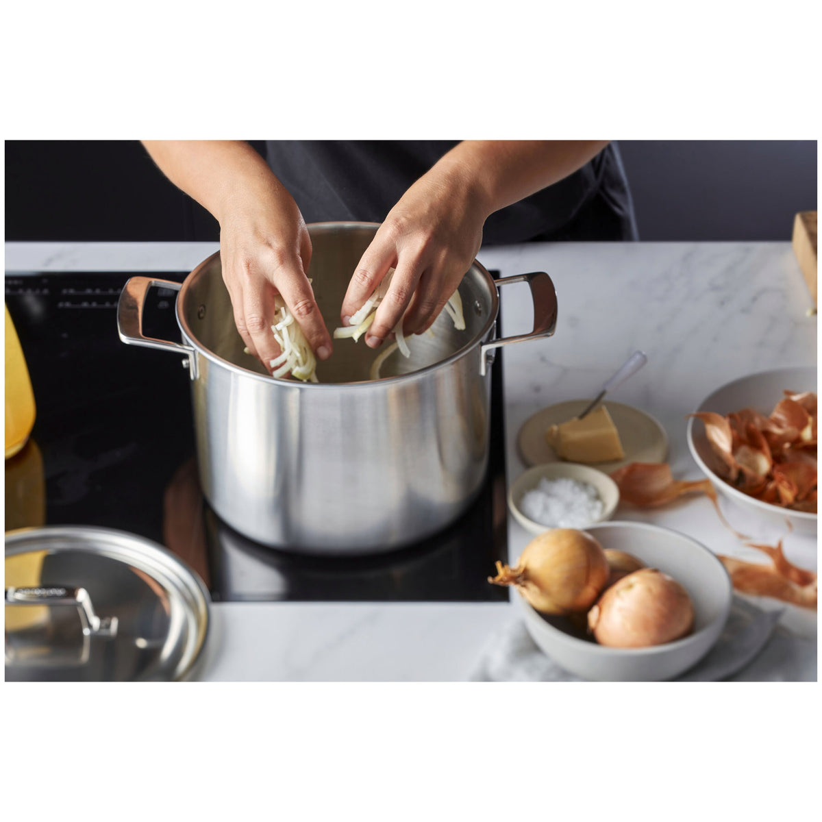 Demeyere Essential 5 8 qt Stock Pot, 18/10 Stainless Steel