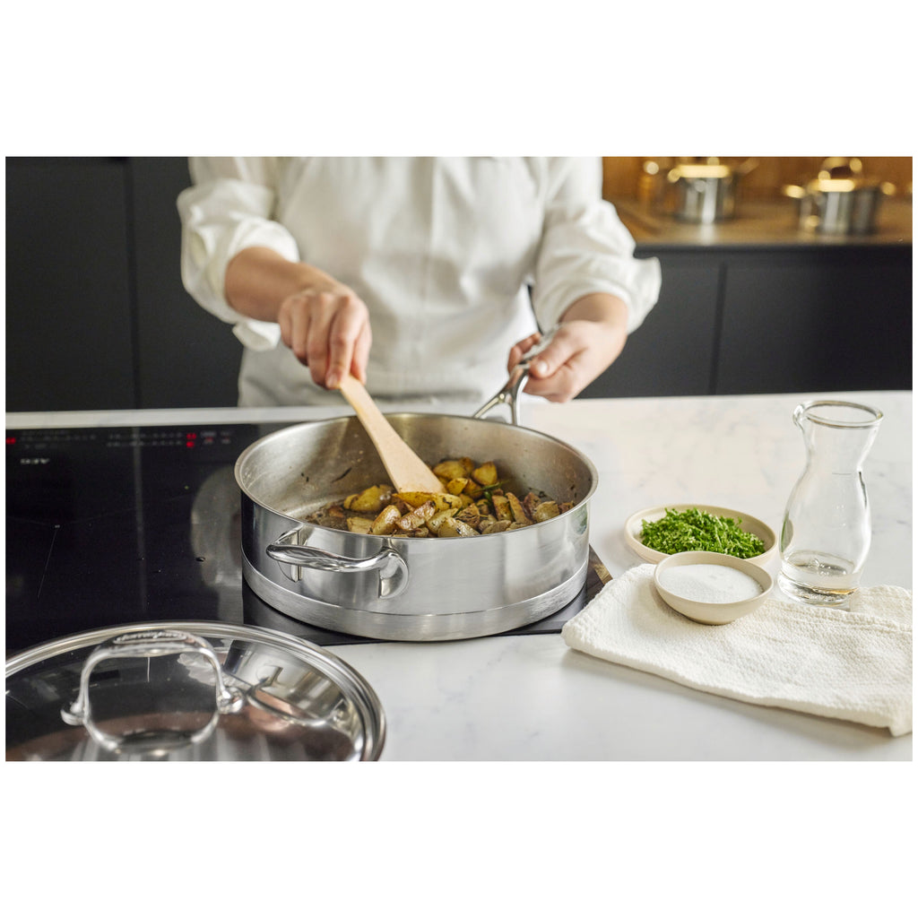Demeyere Atlantis 3 qt Sauté Pan With Helper Handle And Lid, 18/10 Stainless Steel