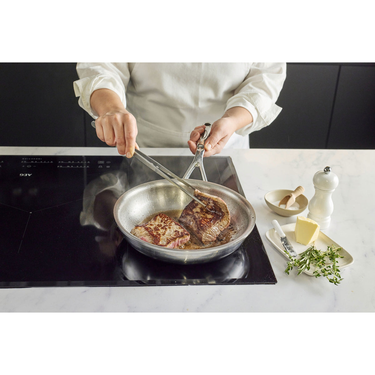 Demeyere Proline 7 8-inch, 18/10 Stainless Steel, Frying Pan