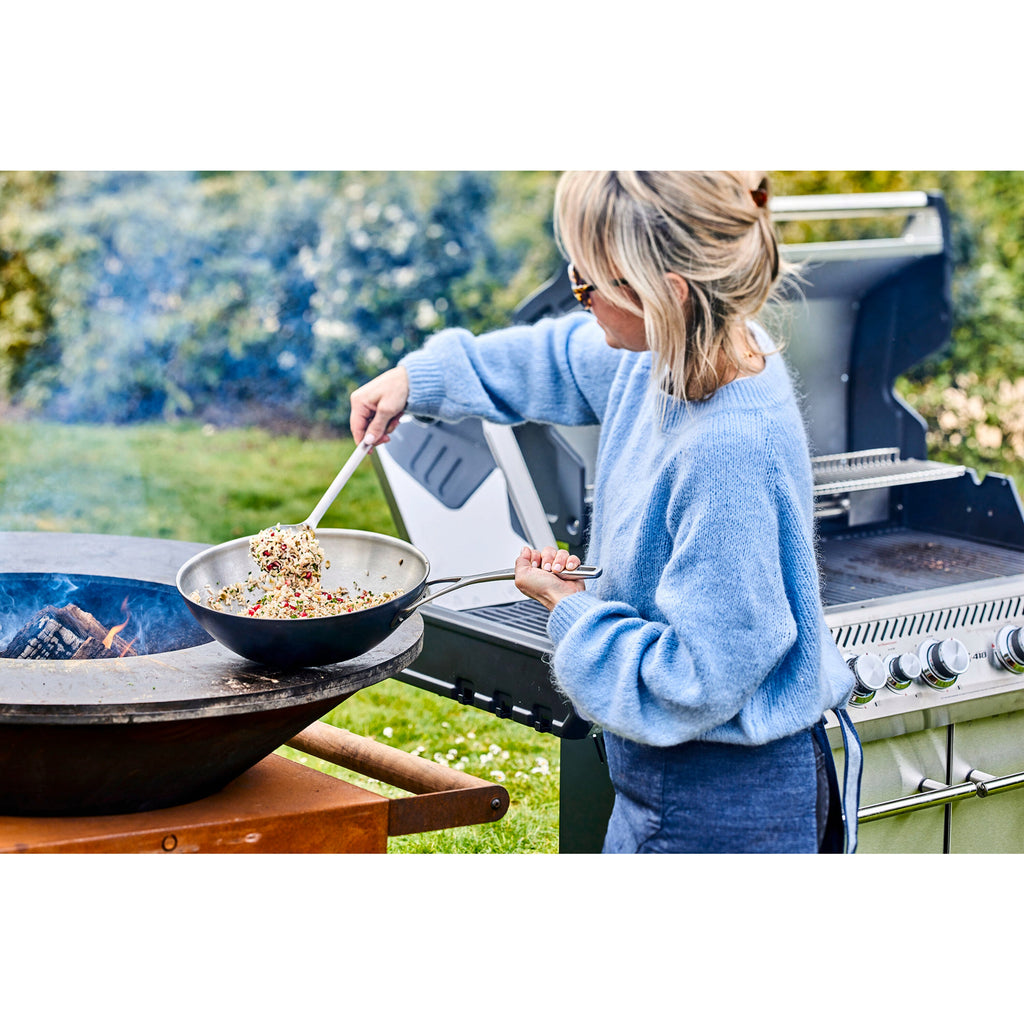 Demeyere Black 5 12-inch, 18/10 Stainless Steel, Wok