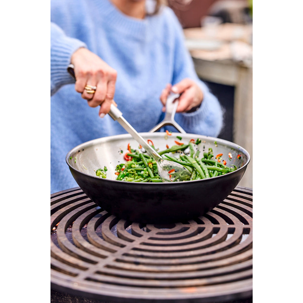 Demeyere Black 5 12-inch, 18/10 Stainless Steel, Wok