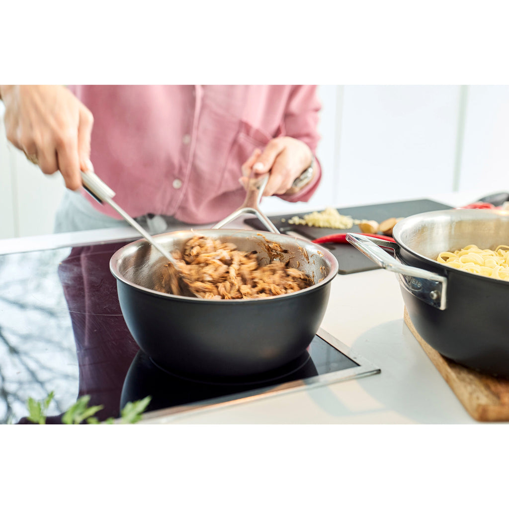 Demeyere Black 5 2 qt Sauteuse, 18/10 Stainless Steel