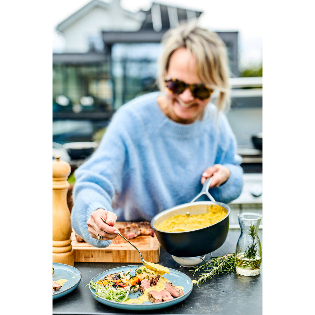 Demeyere Black 5 2 qt Sauteuse, 18/10 Stainless Steel
