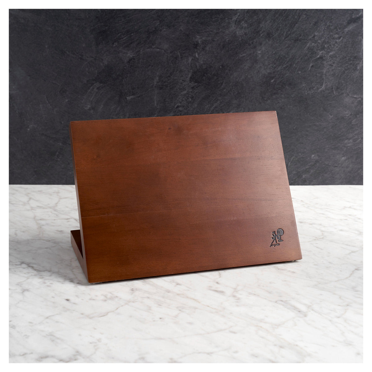 MIYABI Storage Rubberwood, Magnetic Hardwood Magnetic Easel With Walnut Stain