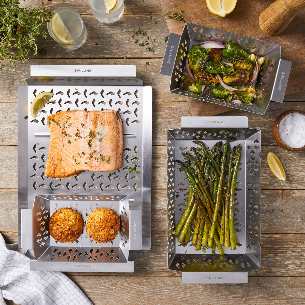 ZWILLING BBQ+ 4-pc Grill Basket Set, Stainless Steel