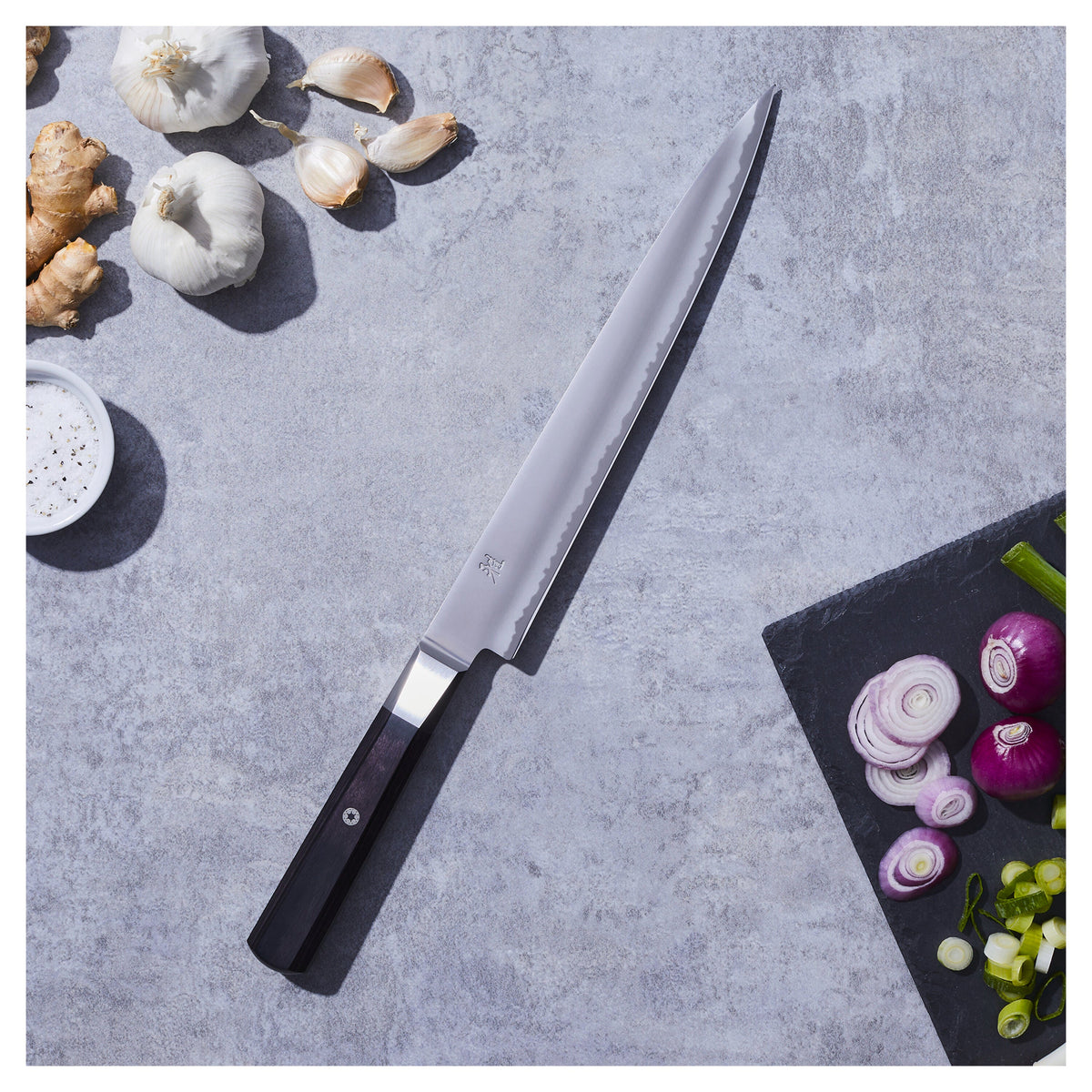 MIYABI KOH 4000FC 9.5-inch Pakka Wood Slicing/Carving Knife