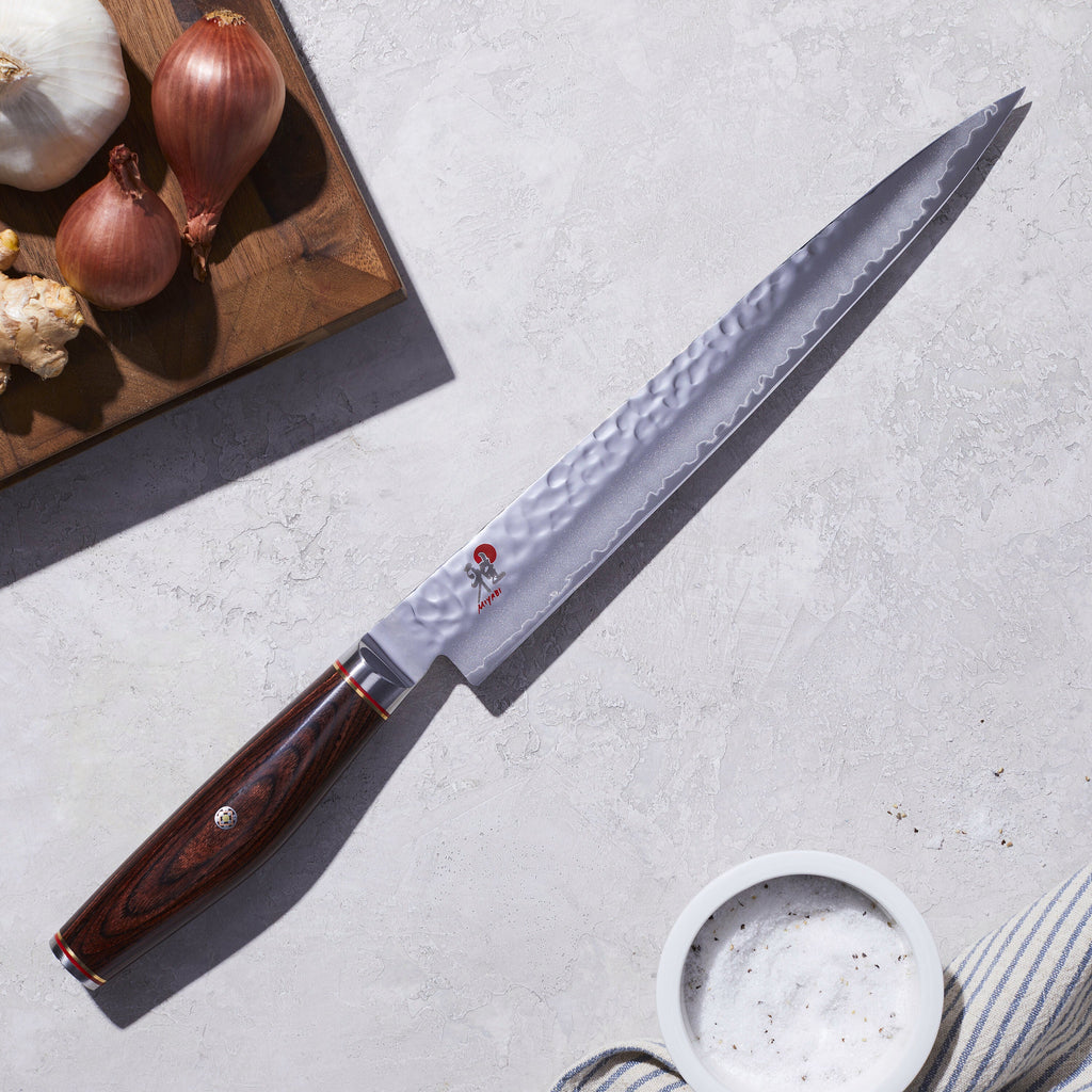 MIYABI ARTISAN 6000MCT 9.5-inch Pakka Wood Slicing/Carving Knife